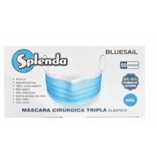 Mascara Descartável Tripla TNT Azul